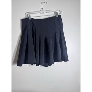 Women's black attention pleated Goth skater skirt size large
